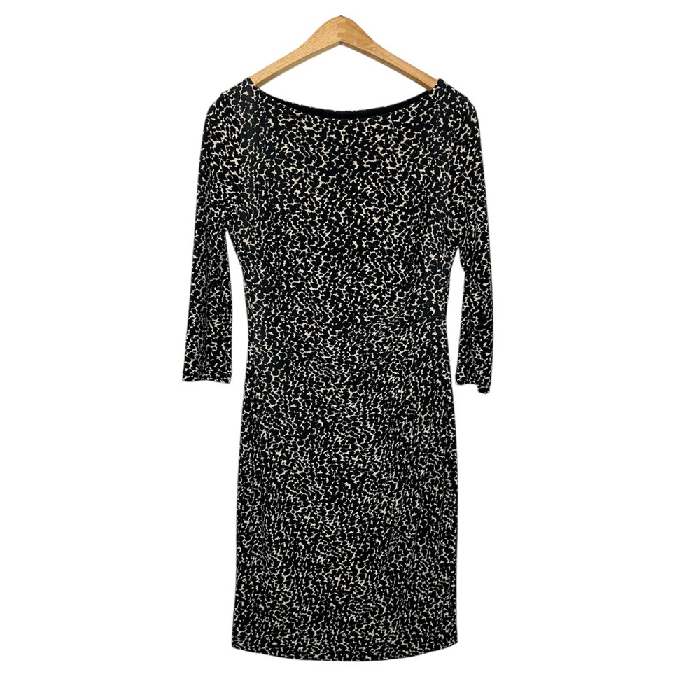 Lauren Ralph Lauren Contemporary Printed Cinched Waist Long Sleeve Mini Dress 10